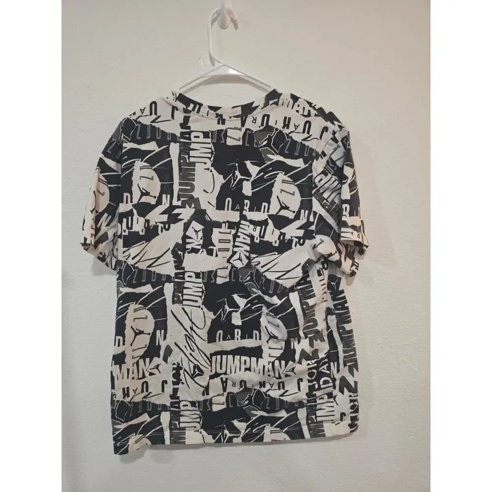 Nike Jordan Jumpman Flight Allover Printed Graphic T-Shirt Men's L DA9877-010
